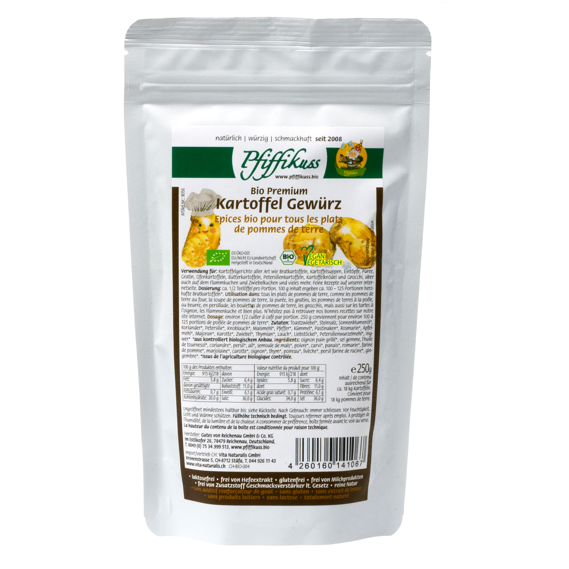 Kartoffelgewürz Bio 250g Beutel