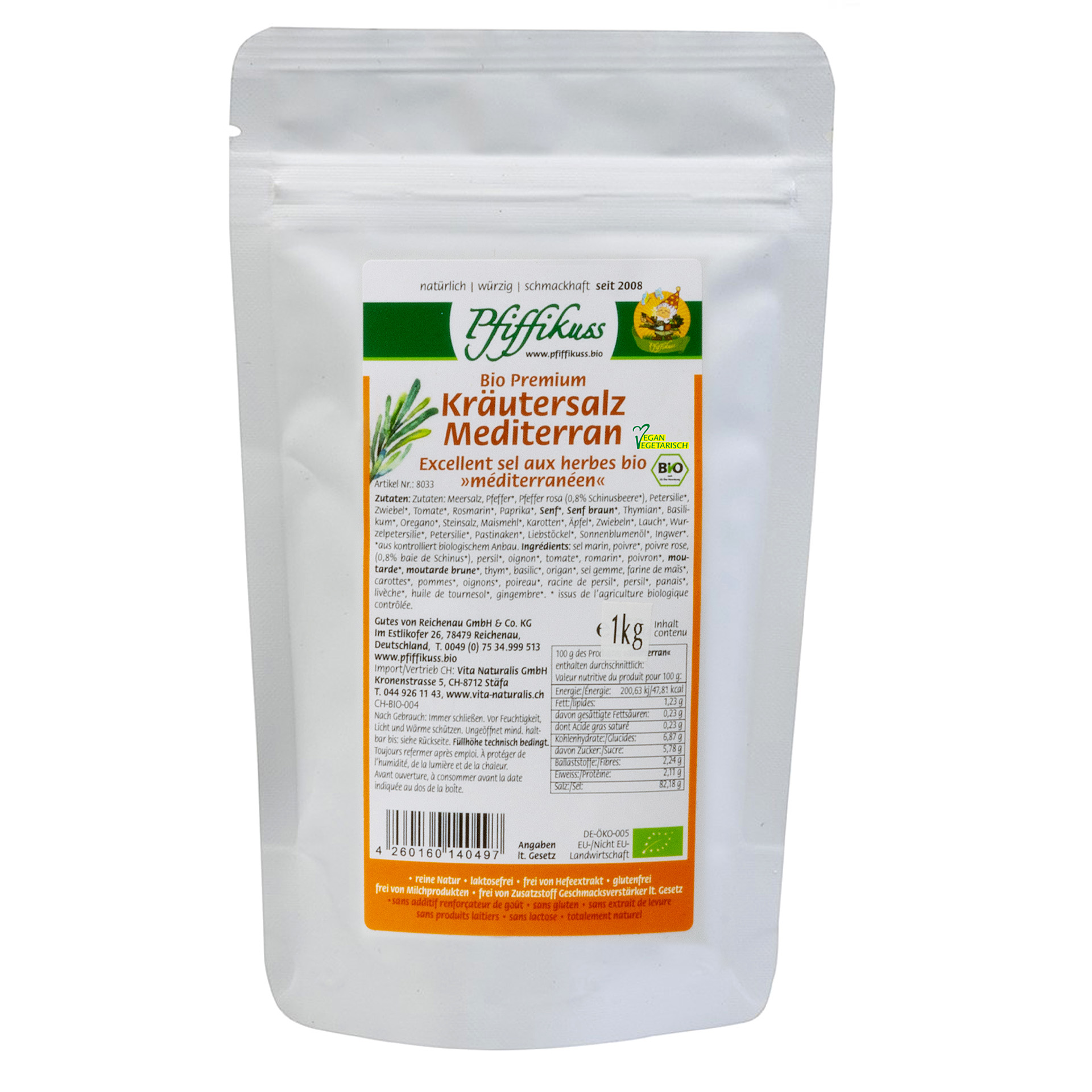 Kräutersalz Mediterrran Bio 1 kg Endverbraucher