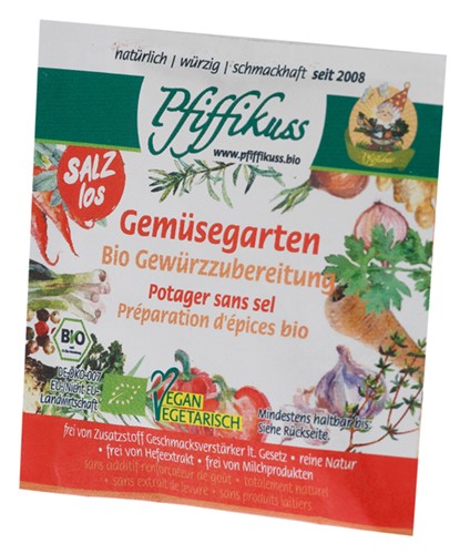 Bio Gewürzmischung Gemüsegarten ohne Salz 5,5g Probebeutel 