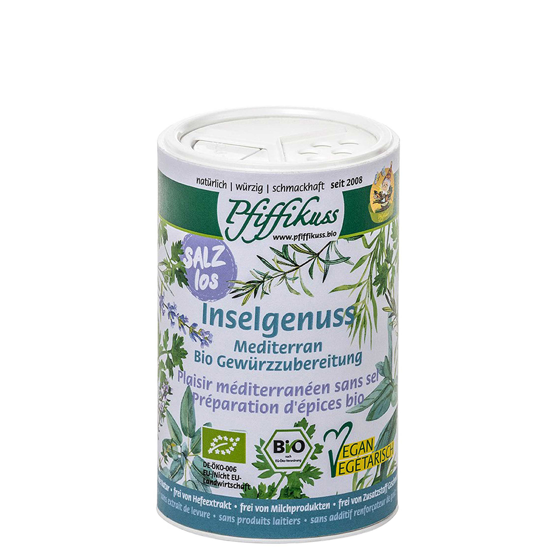 Bio Gewürzmischung Inselgenuss ohne Salz 60g 