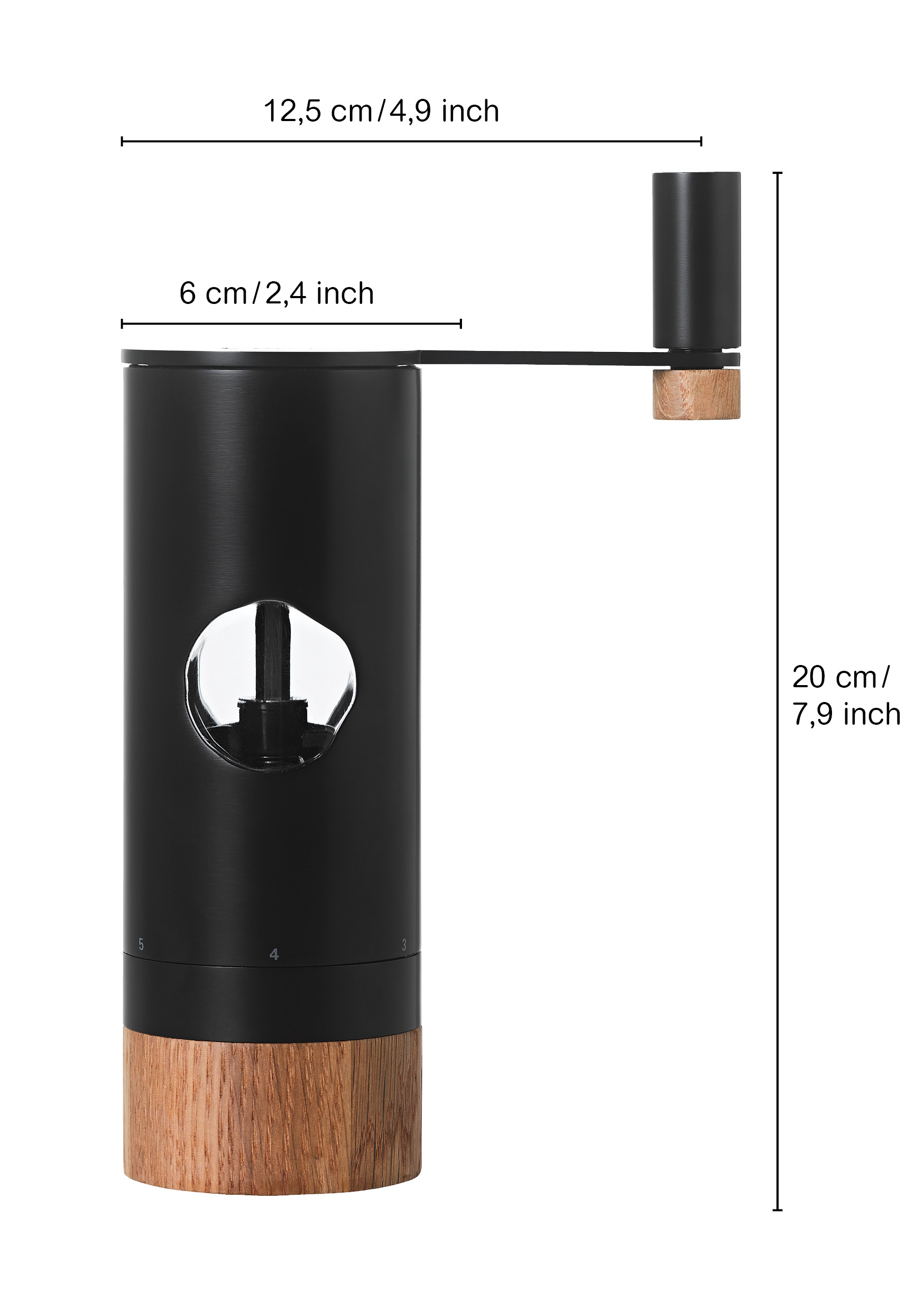 PFEFFER- ODER SALZ-GETRIEBEMÜHLE POWERMILL, EDELSTAHL SCHWARZ