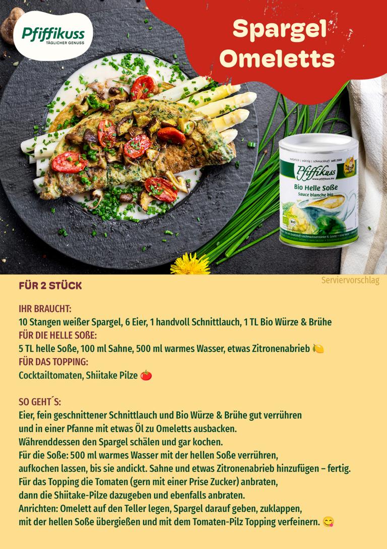 Rezeptkarte Spargel Omeletts