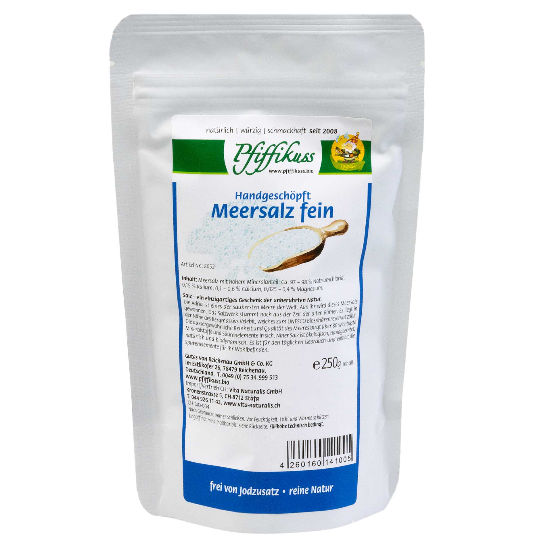 Meersalz fein Nachfüllbeutel 250g