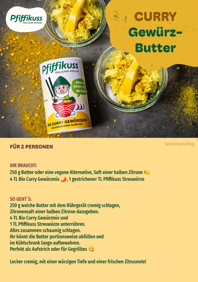 Rezeptkarte Curry Gewürz-Butter