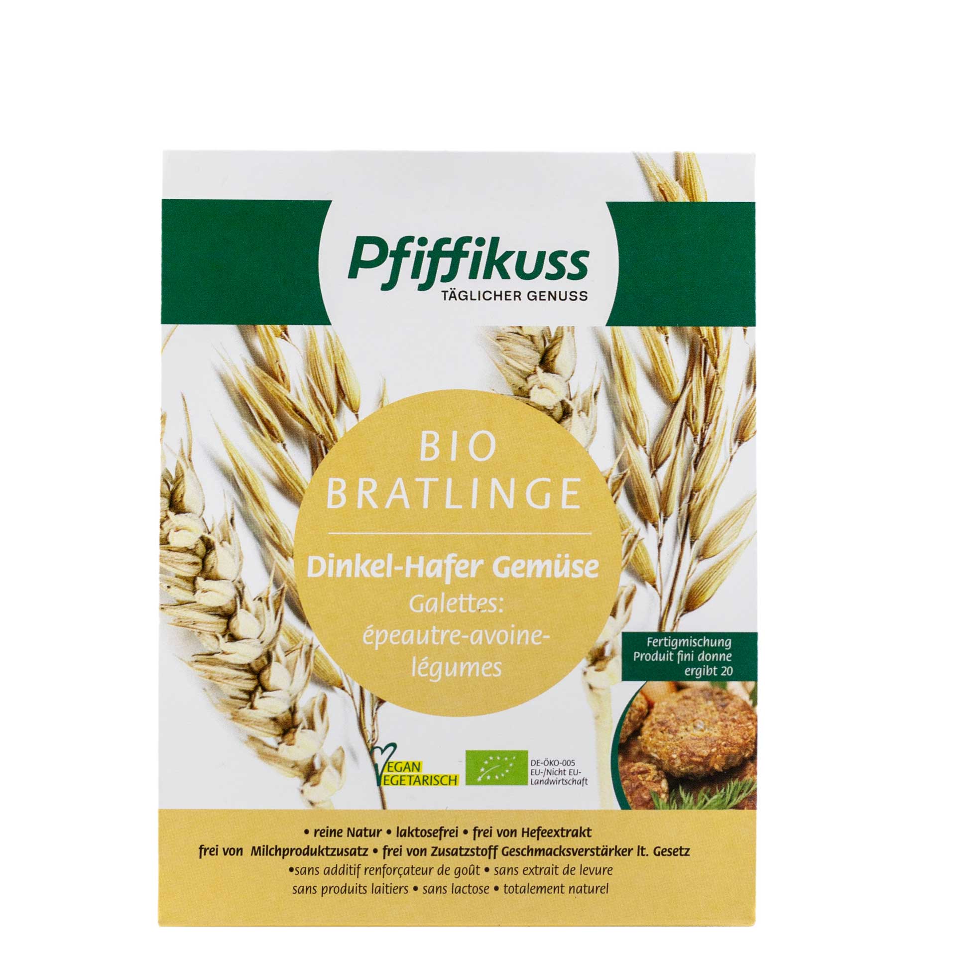 Dinkel-Hafer- Gemüse Bratling Bio 160 g