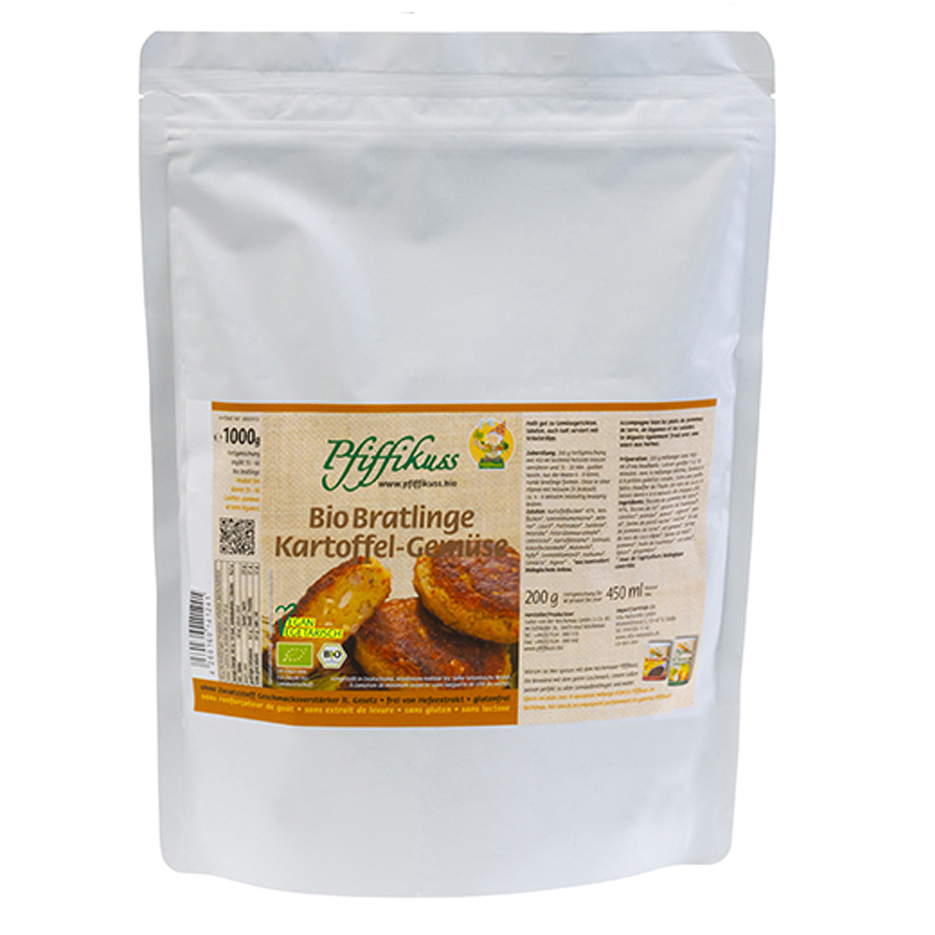 Kartoffel-Gemüse-Bratling Bio 1kg Beutel Endverbraucher