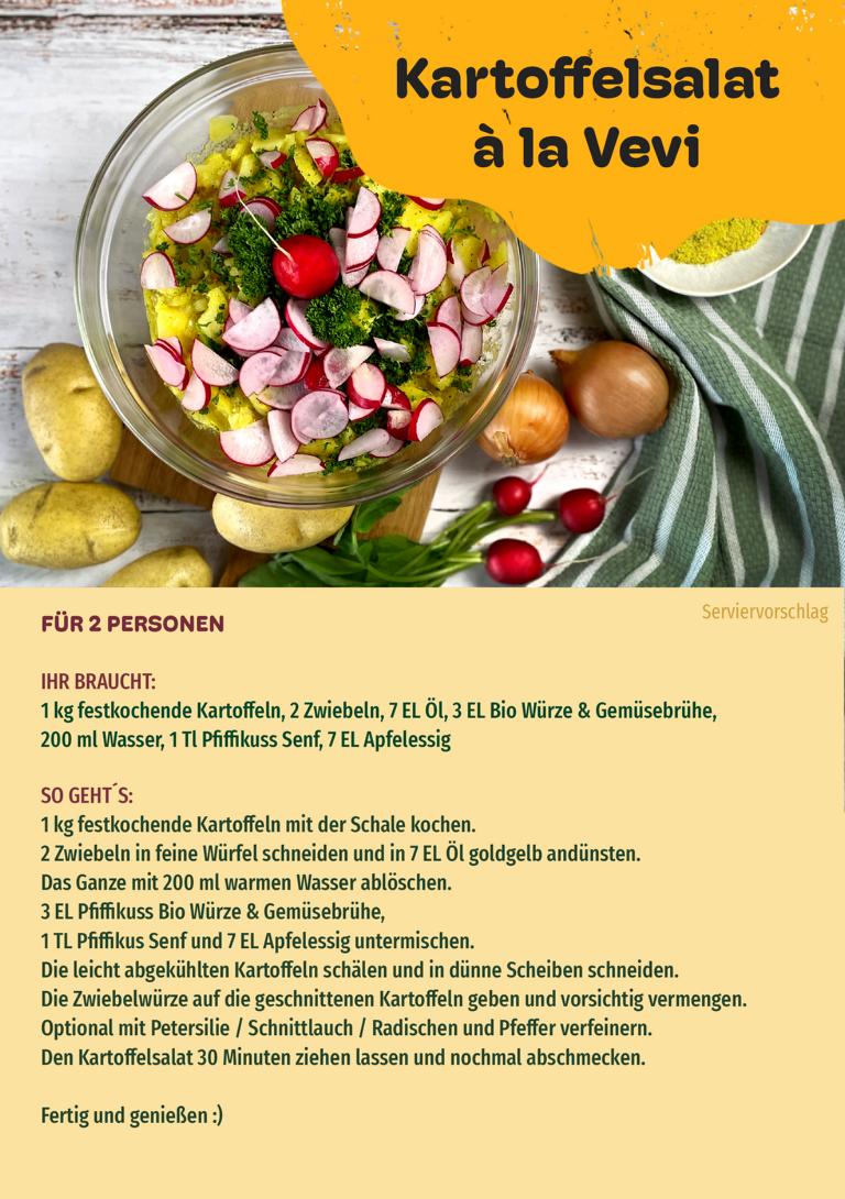 Rezeptkarte Kartoffelsalat à la Vevi