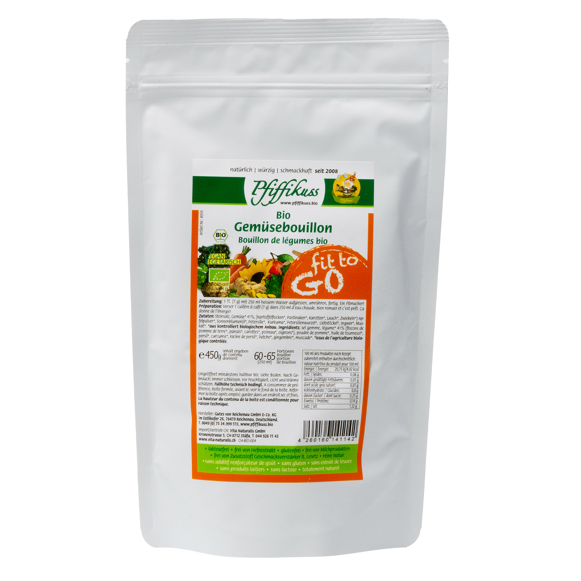 Gemüsebouillon Bio to go 450g Beutel